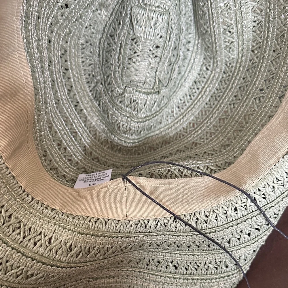 Vince Camuto Open Weave Cowgirl Hat in green - Picture 5 of 7